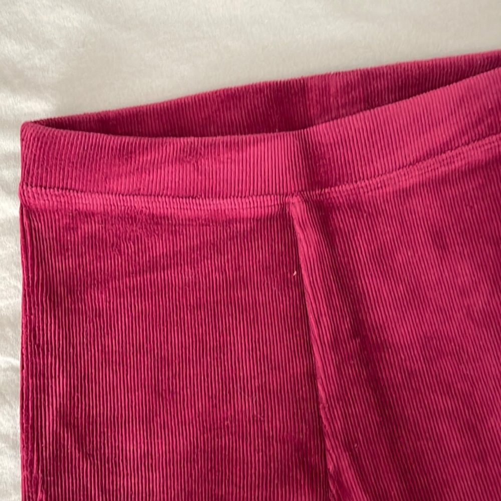 Girls J.Crew Crewkids size 10 burgundy corduroy leggings.